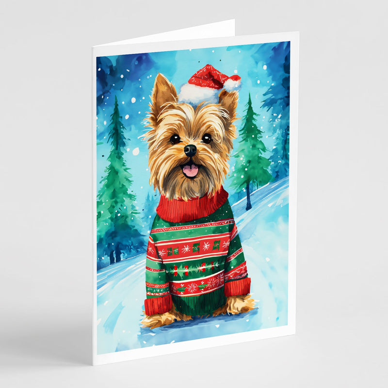 Yorkshire Terrier Yorkie Christmas Greeting Cards Pack of 8