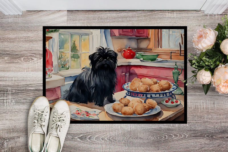 Affenpinscher Christmas Cookies Doormat