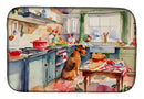 Airedale Terrier Christmas Cookies Dish Drying Mat