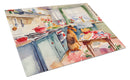 Airedale Terrier Christmas Cookies Glass Cutting Boards – Durable, Decorative Kitchen Art