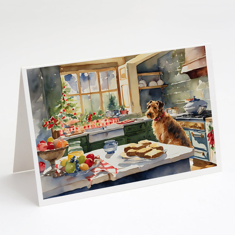 Airedale Terrier Christmas Cookies Greeting Cards Pack of 8