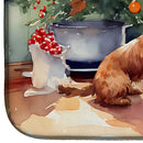 Airedale Terrier Christmas Cookies Dish Drying Mat