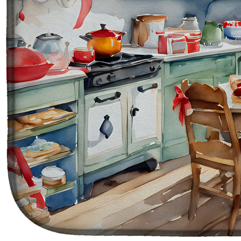 Alaskan Klee Kai Christmas Cookies Dish Drying Mat