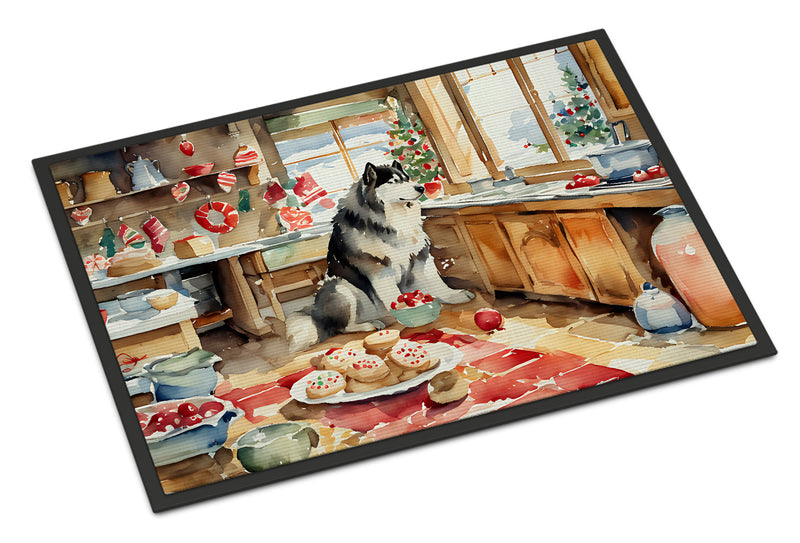 Alaskan Malamute Christmas Cookies Doormat-24x36 Indoor / Outdoor Rug | Made in USA