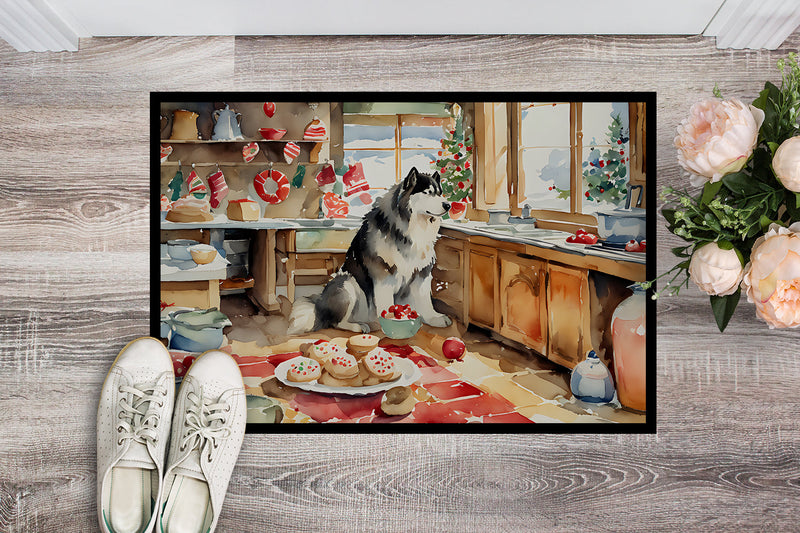 Alaskan Malamute Christmas Cookies Doormat - 18X27 Indoor / Outdoor Rug | Made in USA