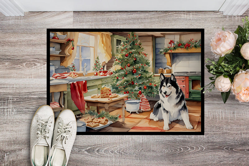 Alaskan Malamute Christmas Cookies Doormat-24x36 Indoor / Outdoor Rug | Made in USA