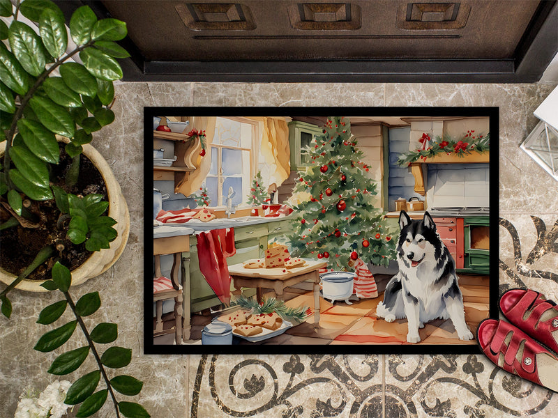 Alaskan Malamute Christmas Cookies Doormat-24x36 Indoor / Outdoor Rug | Made in USA