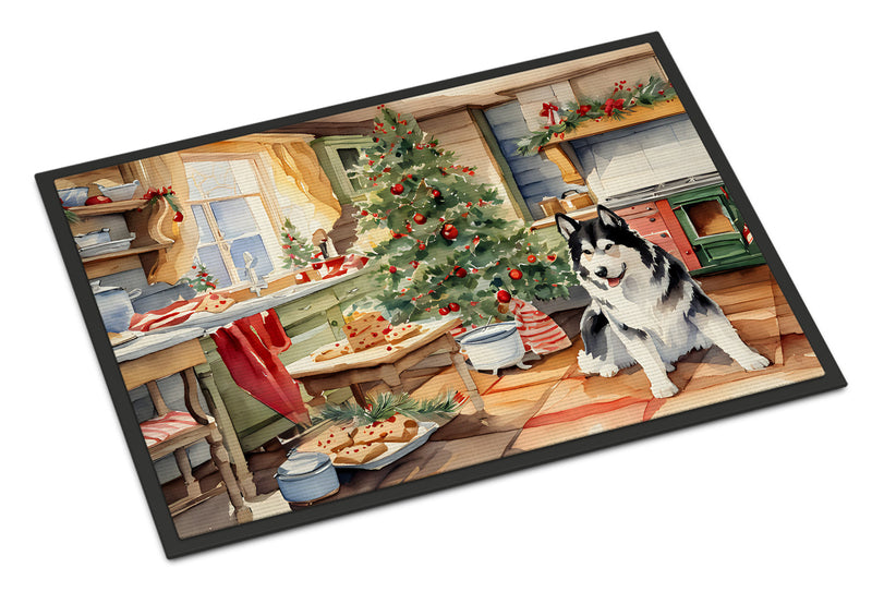Alaskan Malamute Christmas Cookies Doormat - 18X27 Indoor / Outdoor Rug | Made in USA