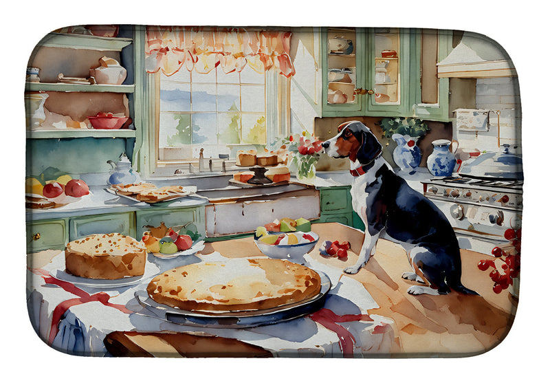American English Coonhound Christmas Cookies Dish Drying Mat