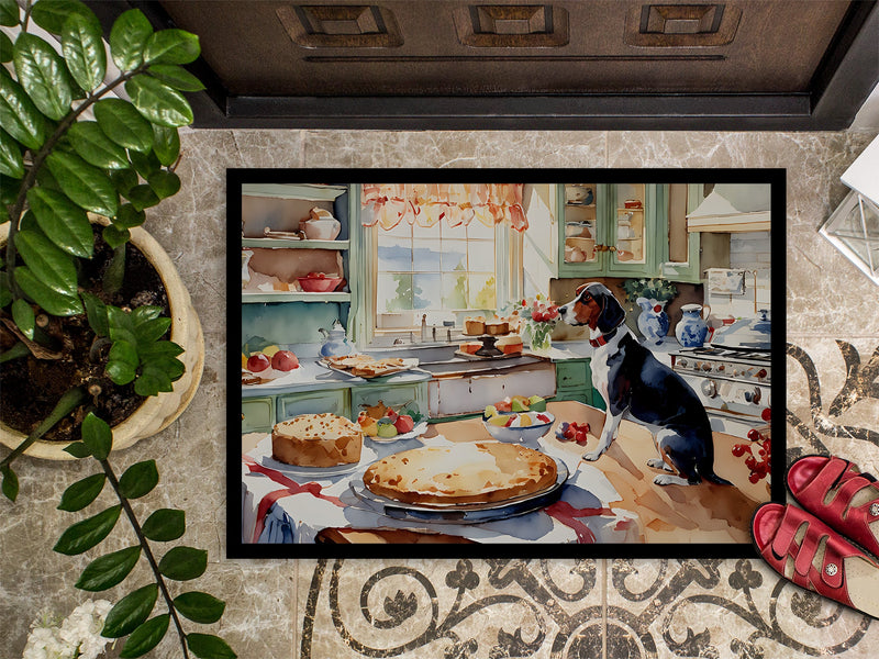 American English Coonhound Christmas Cookies Doormat-24x36 Indoor / Outdoor Rug | Made in USA
