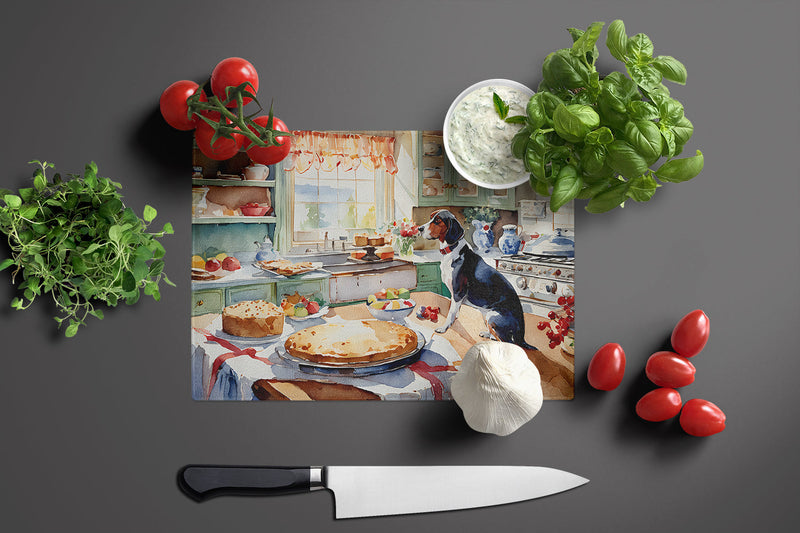 American English Coonhound Christmas Cookies Glass Cutting Boards – Durable, Decorative Kitchen Art