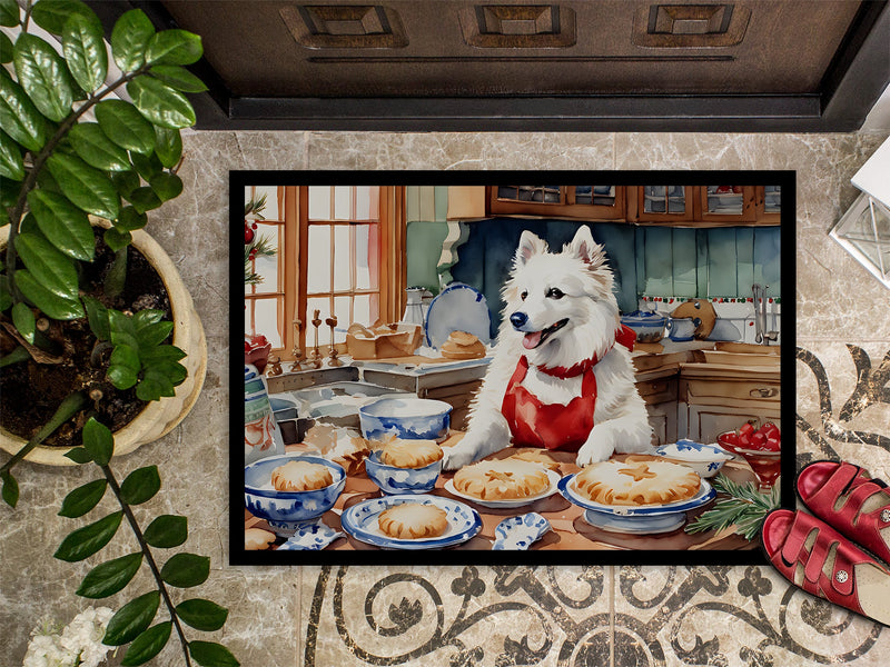 American Eskimo Christmas Cookies Doormat - 18X27 Indoor / Outdoor Rug | Made in USA