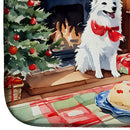 American Eskimo Christmas Cookies Dish Drying Mat