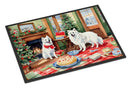American Eskimo Christmas Cookies Doormat-24x36 Indoor / Outdoor Rug | Made in USA