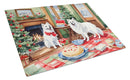 American Eskimo Christmas Cookies Glass Cutting Boards – Durable, Decorative Kitchen Art