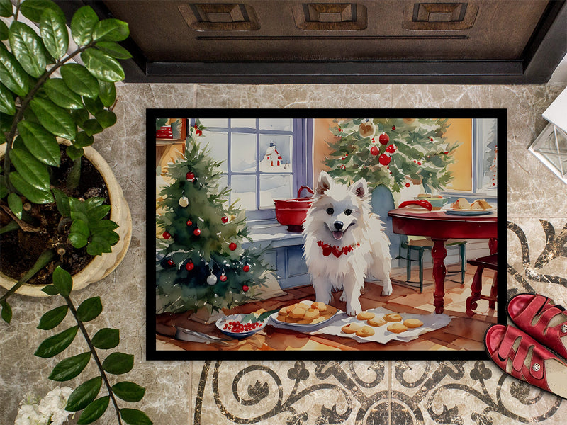 American Eskimo Christmas Cookies Doormat-24x36 Indoor / Outdoor Rug | Made in USA