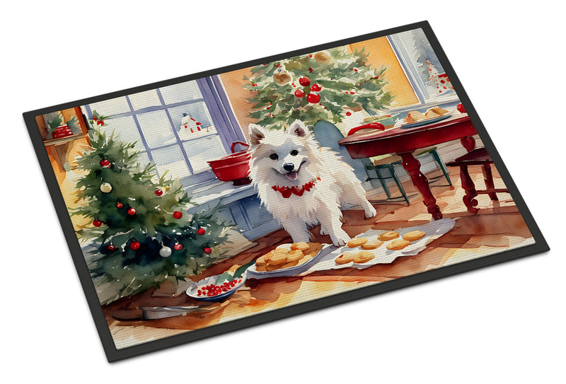 American Eskimo Christmas Cookies Doormat-24x36 Indoor / Outdoor Rug | Made in USA