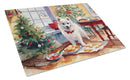 American Eskimo Christmas Cookies Glass Cutting Boards – Durable, Decorative Kitchen Art