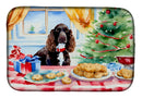 American Water Spaniel Christmas Cookies Dish Drying Mat