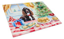 American Water Spaniel Christmas Cookies Glass Cutting Boards – Durable, Decorative Kitchen Art