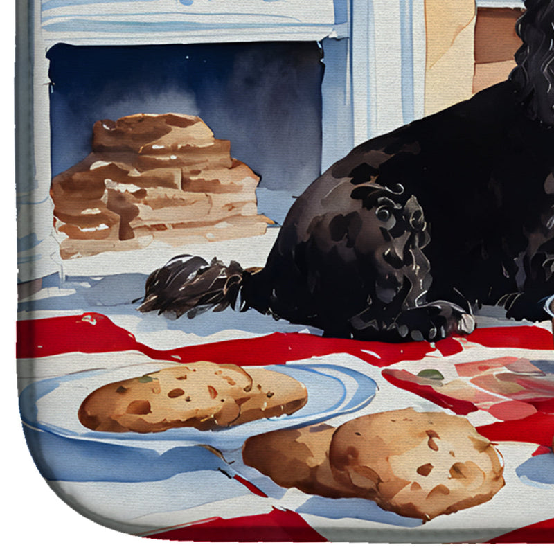 American Water Spaniel Christmas Cookies Dish Drying Mat
