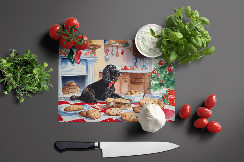American Water Spaniel Christmas Cookies Glass Cutting Boards – Durable, Decorative Kitchen Art