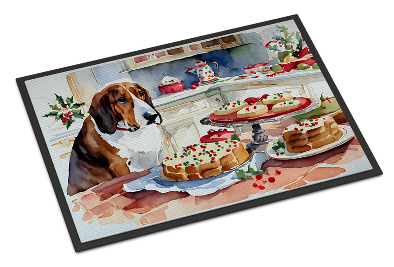 Basset Hound Christmas Cookies Doormat-24x36 Indoor / Outdoor Rug | Made in USA