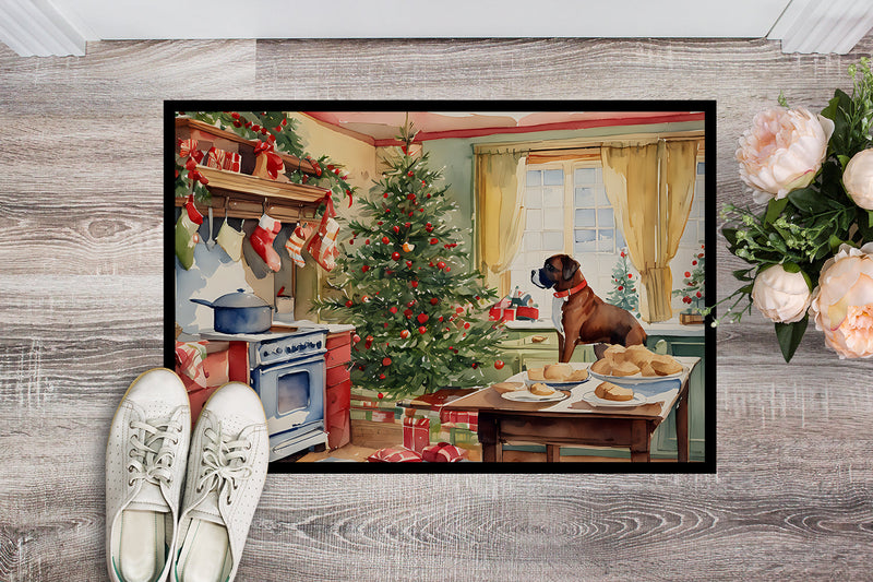 Boxer Christmas Cookies Doormat - 18X27 Indoor / Outdoor Rug | Made in USA