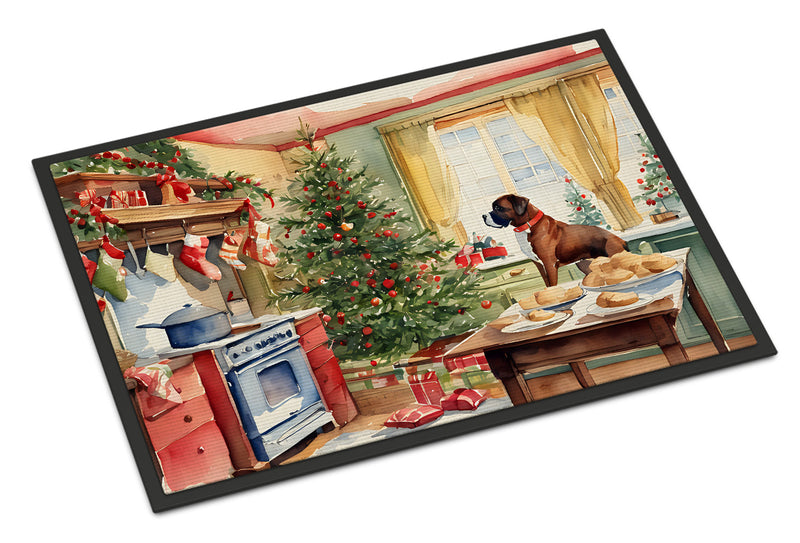 Boxer Christmas Cookies Doormat - 18X27 Indoor / Outdoor Rug | Made in USA