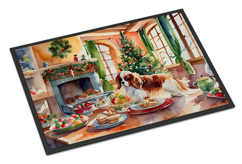Cavalier Spaniel Christmas Cookies Doormat - 18X27 Indoor / Outdoor Rug | Made in USA