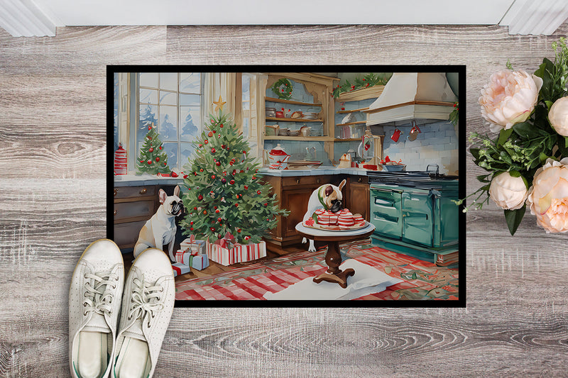 French Bulldog Christmas Cookies Doormat-24x36 Indoor / Outdoor Rug | Made in USA