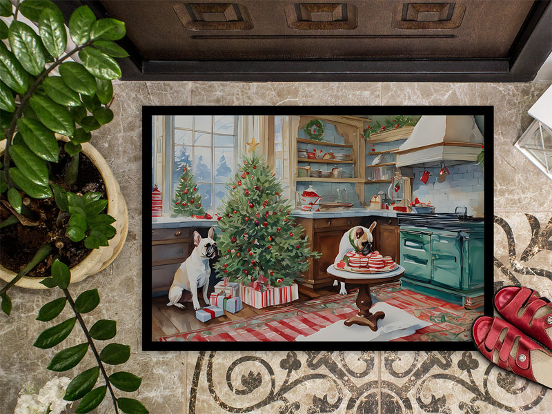 French Bulldog Christmas Cookies Doormat-24x36 Indoor / Outdoor Rug | Made in USA