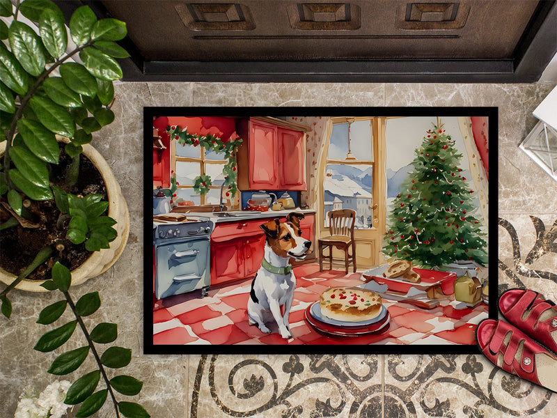 Jack Russell Terrier Christmas Cookies Doormat - 18X27 Indoor / Outdoor Rug | Made in USA