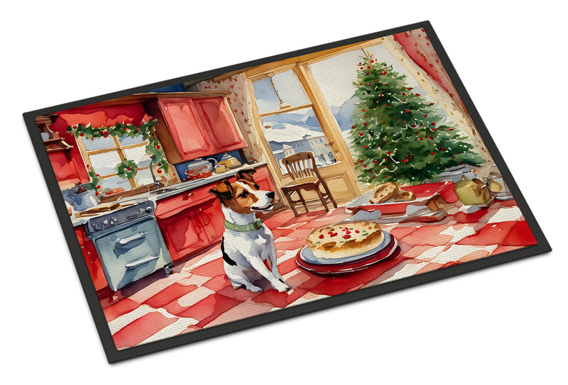 Jack Russell Terrier Christmas Cookies Doormat - 18X27 Indoor / Outdoor Rug | Made in USA