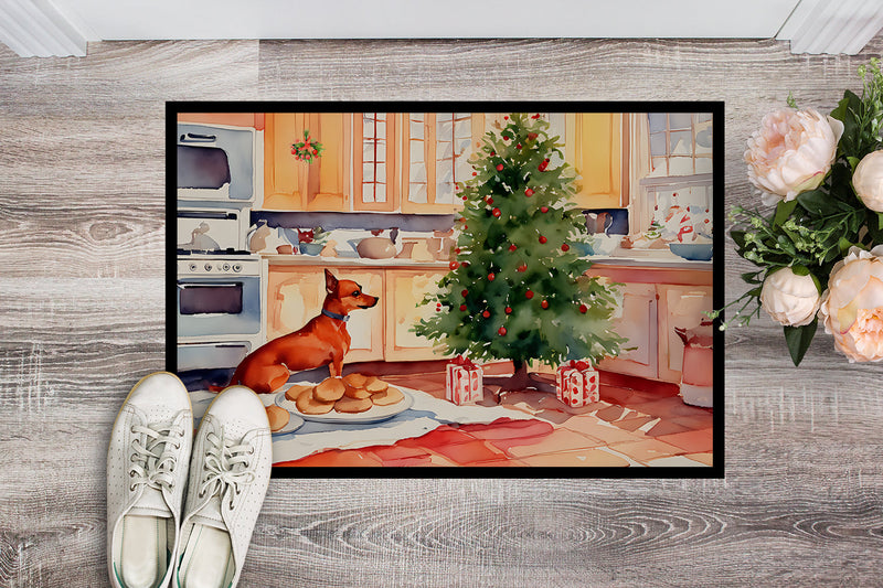 Miniature Pinscher Christmas Cookies Doormat-24x36 Indoor / Outdoor Rug | Made in USA