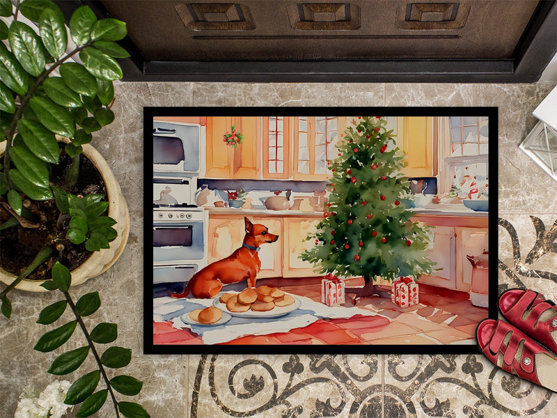Miniature Pinscher Christmas Cookies Doormat-24x36 Indoor / Outdoor Rug | Made in USA