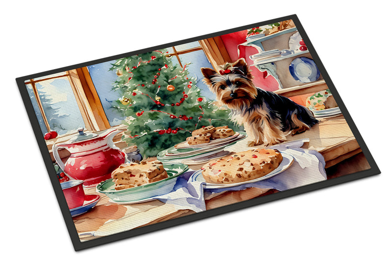 Yorkshire Terrier Yorkie Christmas Cookies Doormat