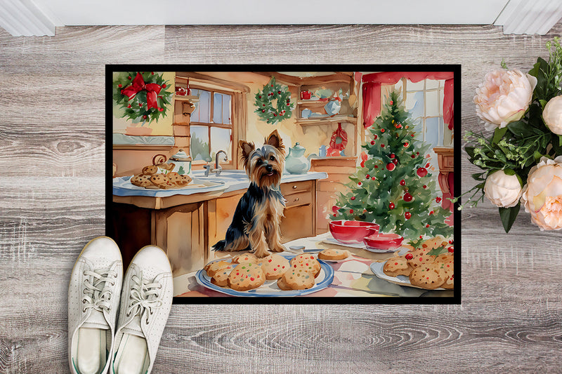 Yorkshire Terrier Yorkie Christmas Cookies Doormat