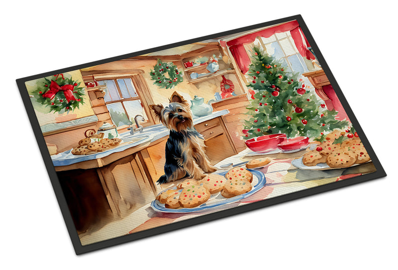 Yorkshire Terrier Yorkie Christmas Cookies Doormat