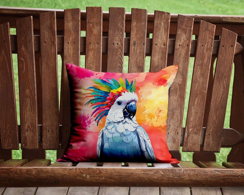Hippie Animal Cockatoo Throw Pillow - 14x14 Decorative Pillow – Art for Your Home & Patio