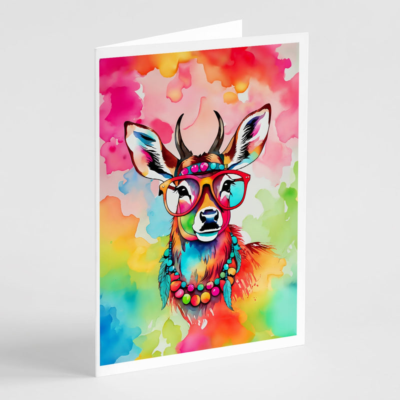 Hippie Animal Deer Greeting Cards Pack of 8