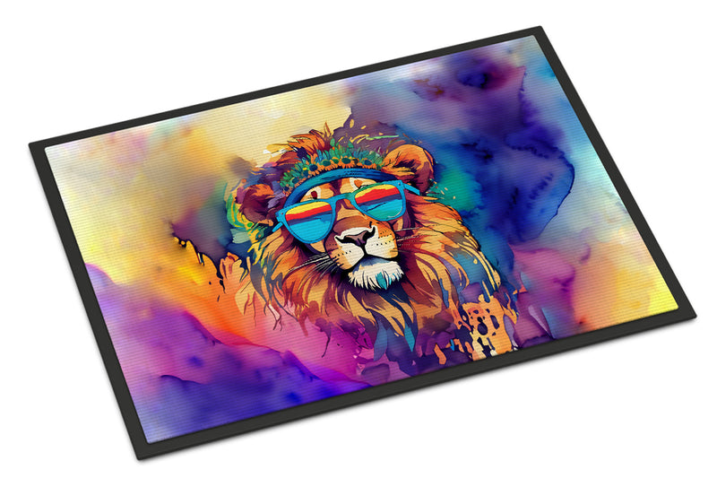 Hippie Animal Lion Doormat-24x36 Indoor / Outdoor Rug | Made in USA