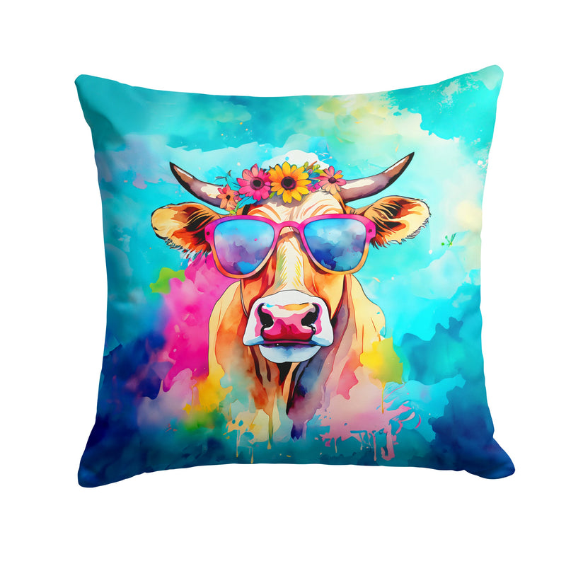 Hippie Animal Malvi Cow Throw Pillow