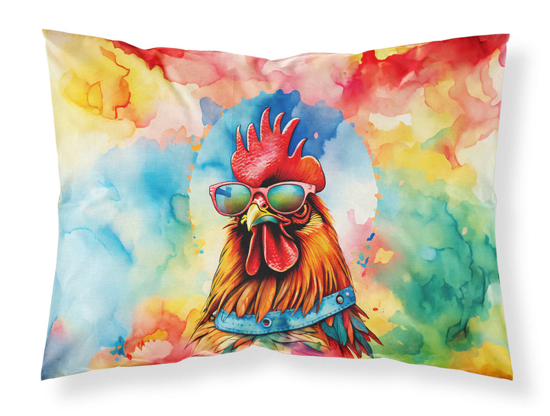 Hippie Animal Red Rooster Standard Pillowcase – Artistic Decorative Front, White Back