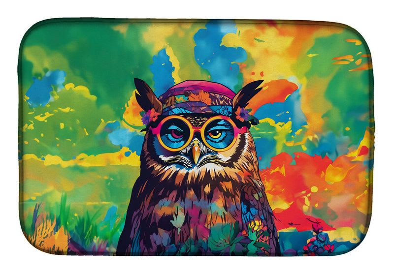 Hippie Animal Owl Dish Drying Mat