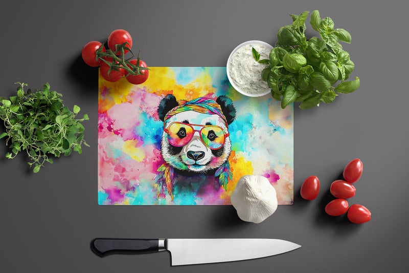 Hippie Animal Panda Glass Cutting Boards – Durable, Decorative Kitchen Art