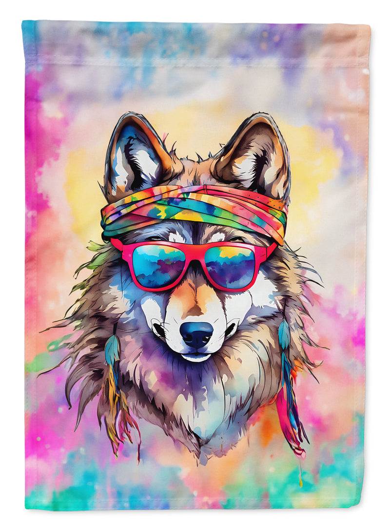 Hippie Animal Wolf Garden Flag