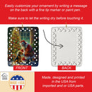 Airedale Terrier and Santa Claus Porcelain Ornament