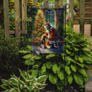 Airedale Terrier with Santa Garden Flag – Christmas Dog Yard Decor