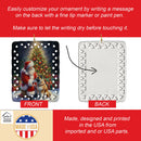 Akita and Santa Claus Porcelain Ornament